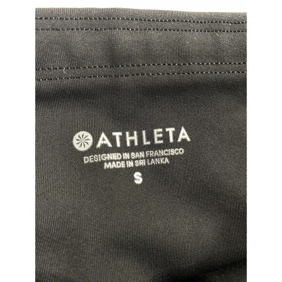 Athleta Small Black Ultimate Stash 7/8 Tight Leggings Workout Yoga Pockets Nylon - Picture 3 of 4